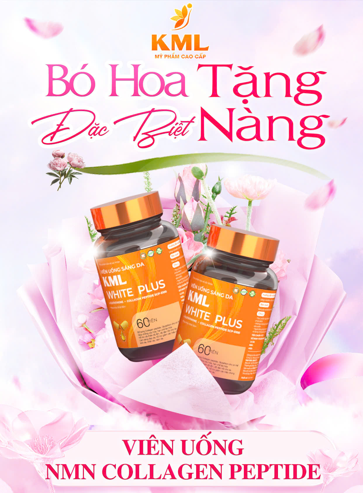 KML WHITE PLUS (VIÊN UỐNG NMN COLLAGEN PEPTIDE)